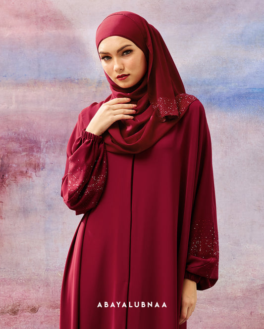 Amalfi Abaya in Hot Red