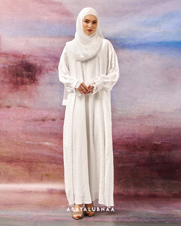 Ashley Abaya in Off White