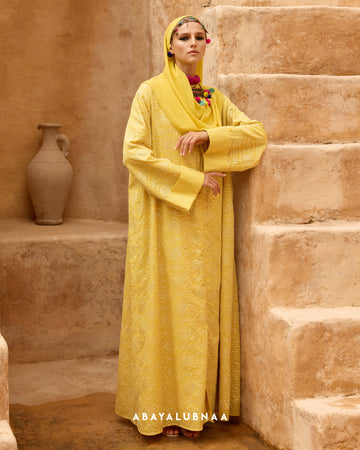 Basma Abaya in Yellow