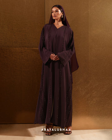 Bella Abaya in Burgundy