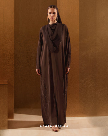 Bella Abaya in Dark Brown