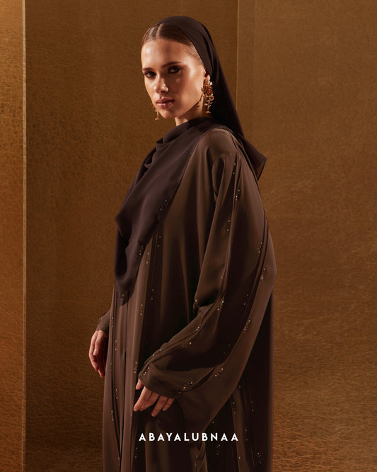 Bella Abaya in Dark Brown