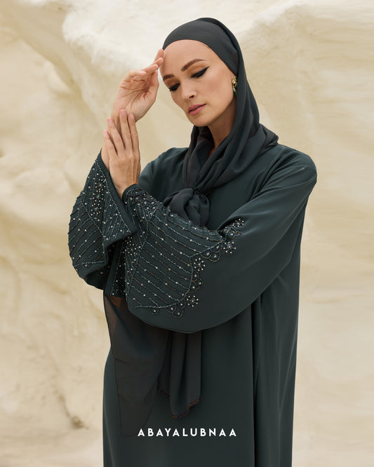 Daffodil Abaya in Teal Blue