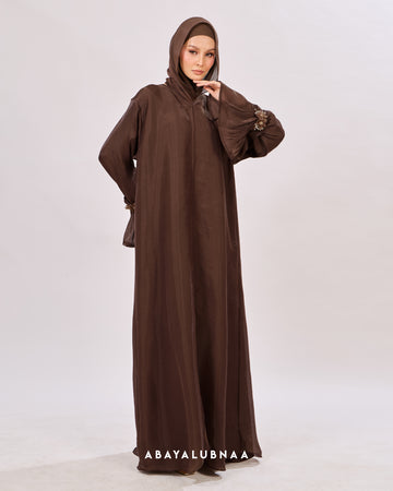 Dahlia Abaya in Rich Brown