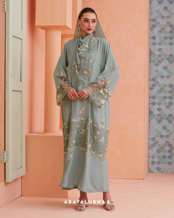 Daisy Abaya in Aqua Green