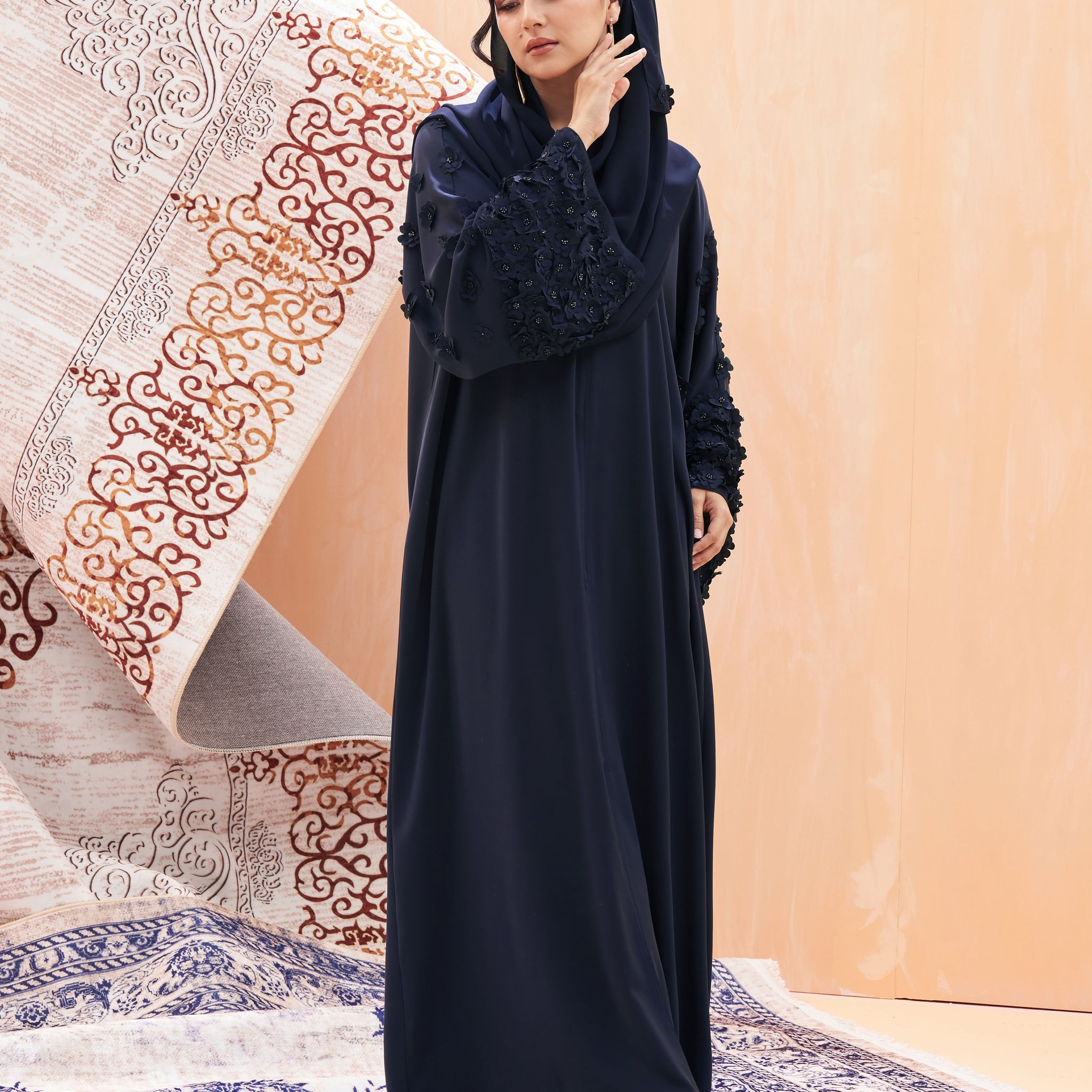 Daphne Abaya in Midnight Blue