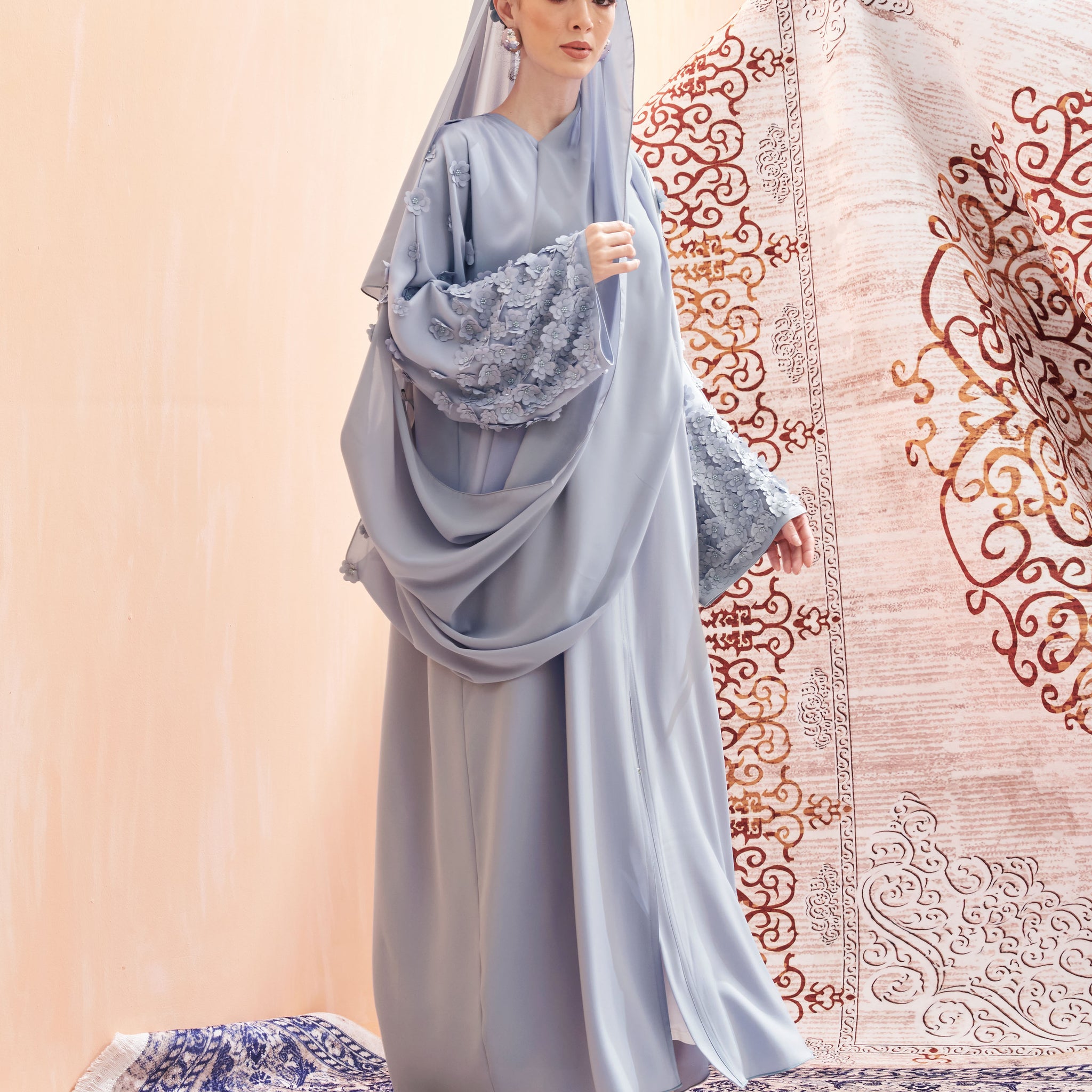 Daphne Abaya in Powder Blue