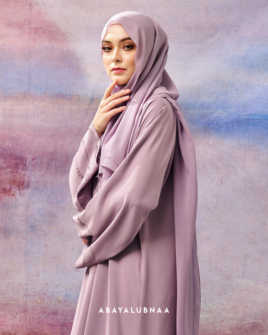 Eslima Abaya in Dusty Purple