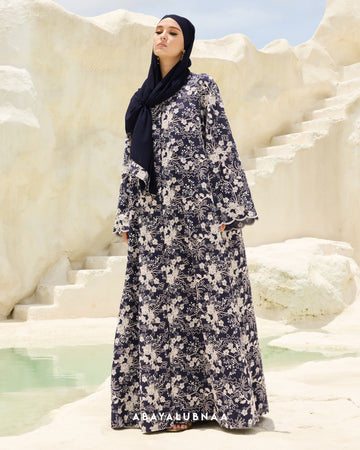 Fatma Abaya in Navy Blue