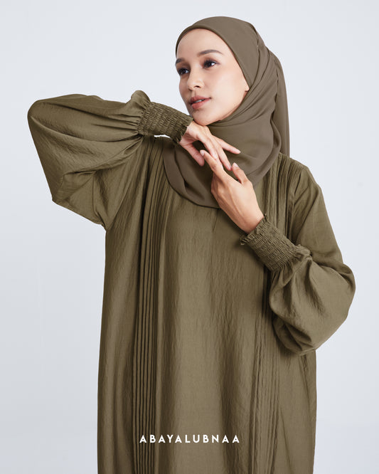 Hana Abaya in Olive Green