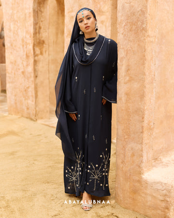 Hanan Abaya in Navy Blue