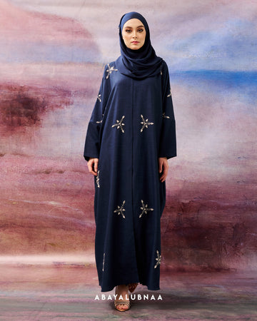 Khyra Abaya in Navy Blue