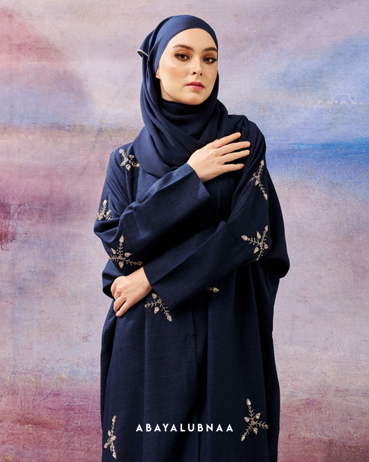 Khyra Abaya in Navy Blue