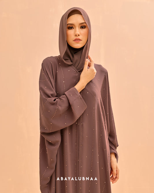 Nada Abaya in Dusty Brown