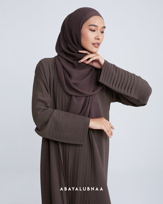 Nadya Abaya in Dusty Brown