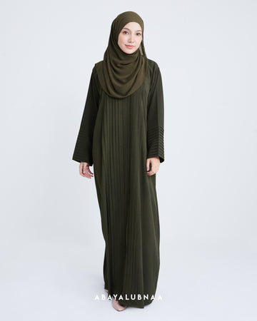 Nadya Abaya in Olive Green