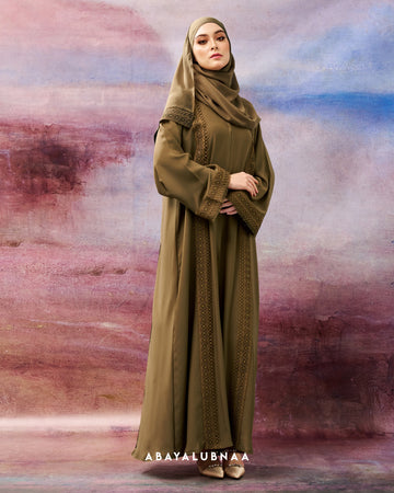 Narissa Abaya in Olive Green