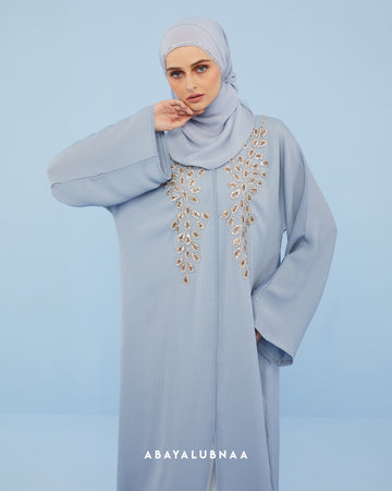 Qalisha Abaya in Powder Blue