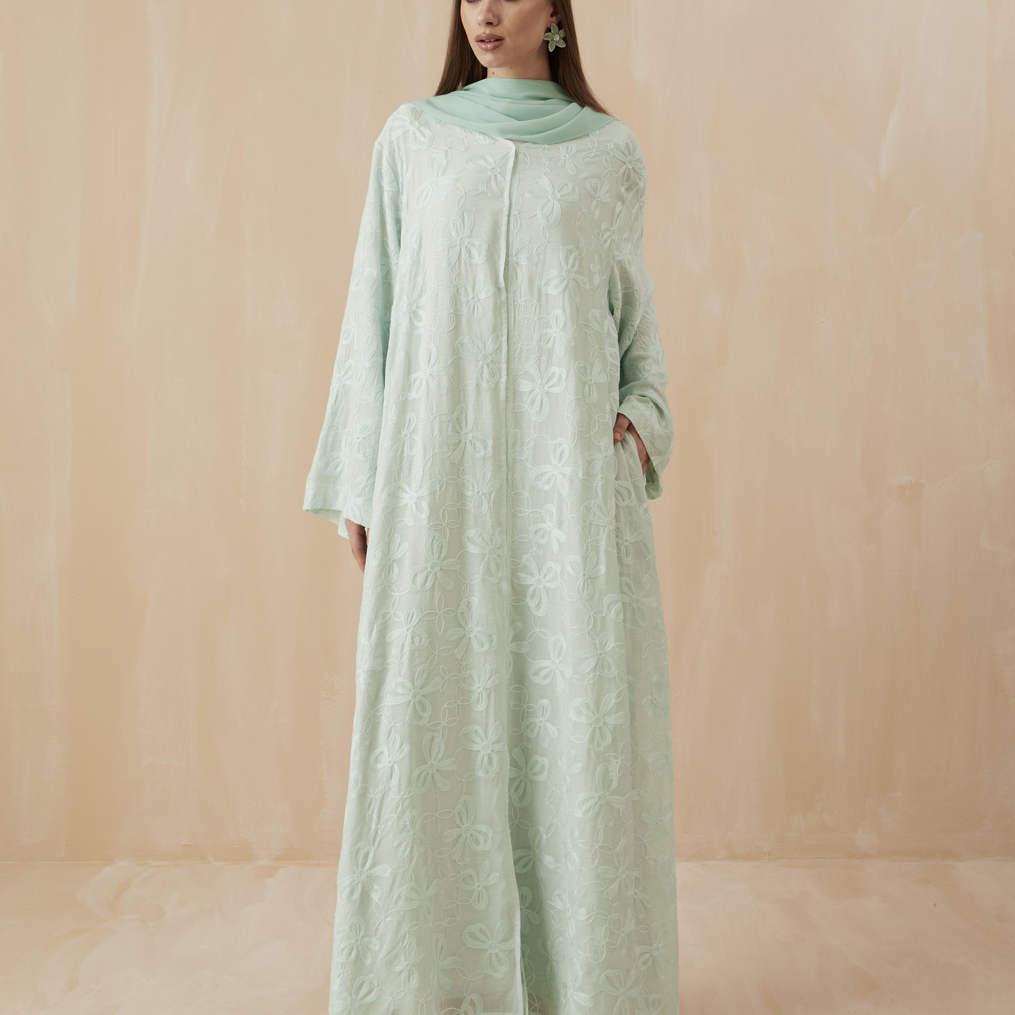 Rabia Abaya in Tiffany Green