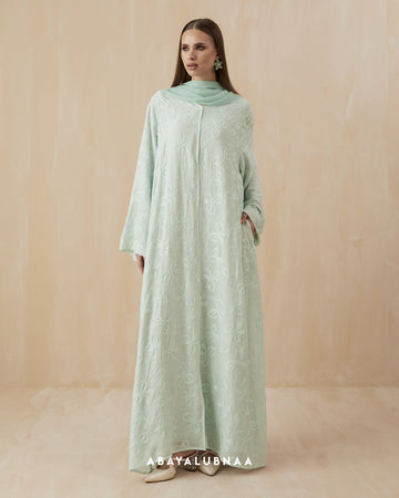 Rabia Abaya in Tiffany Green