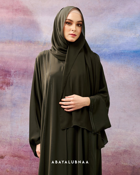 Reyna Abaya in Dark Olive