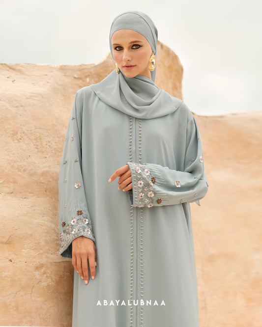 Rihanna Abaya in Tiffany Green