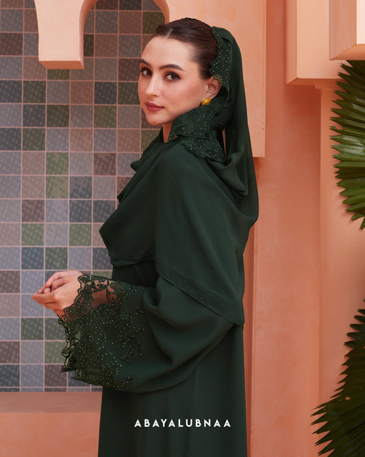 Rosalind Abaya in Emerald Green