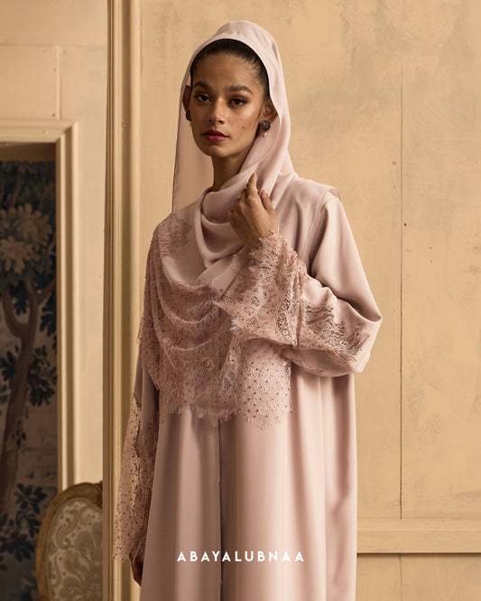 Serene Abaya in Dusty Pink