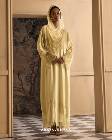 Serene Abaya in Soft Yellow
