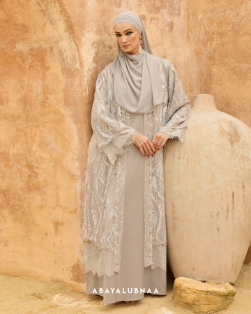 Tasnim Abaya in Grey