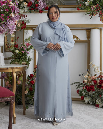 Violet Abaya in Powder Blue