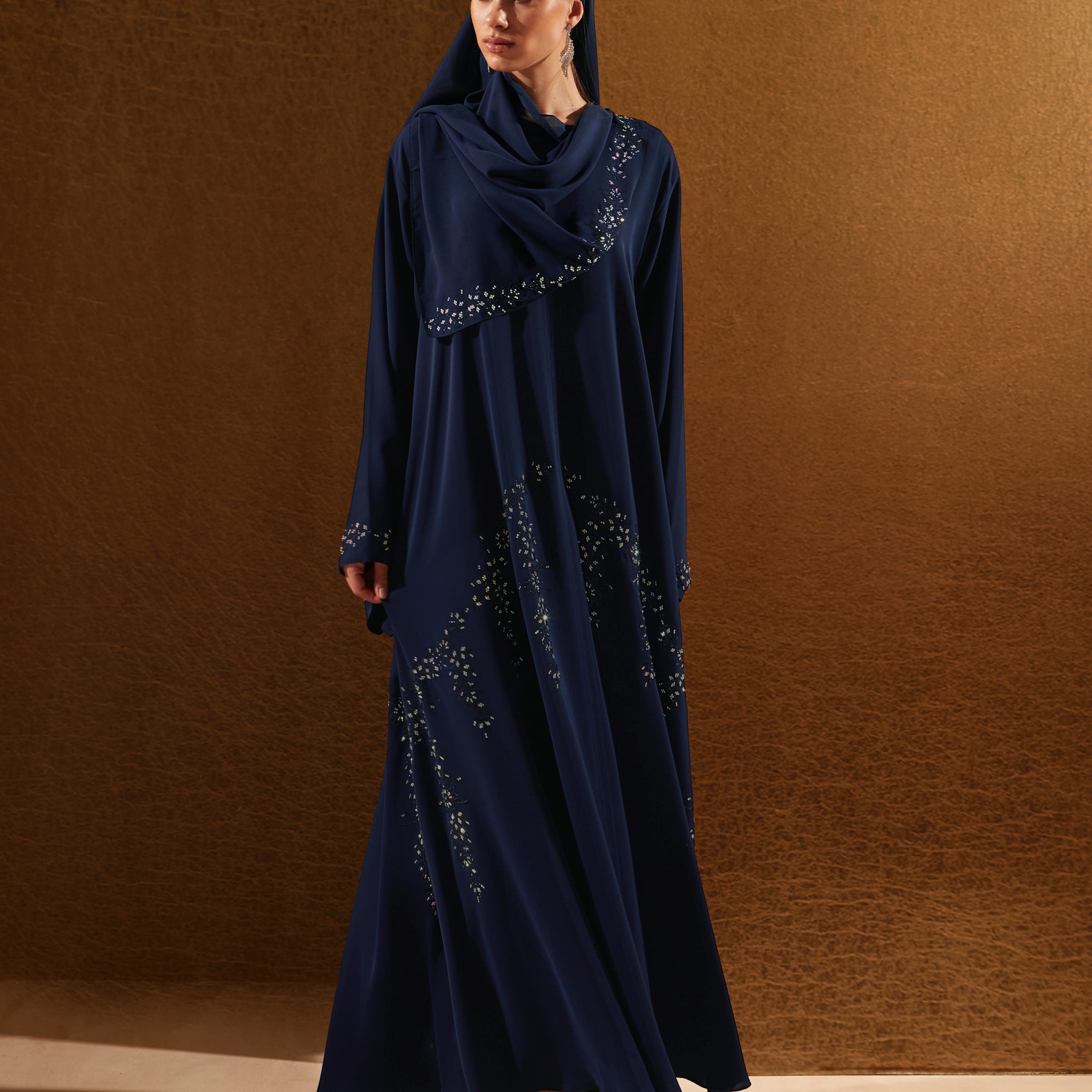 Yusra Abaya in Navy Blue
