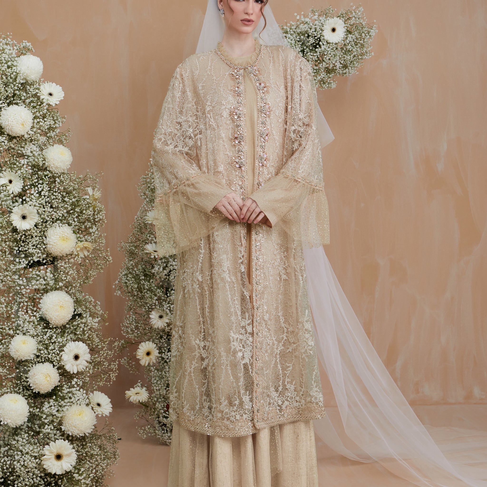 Zinnia Abaya in Beige